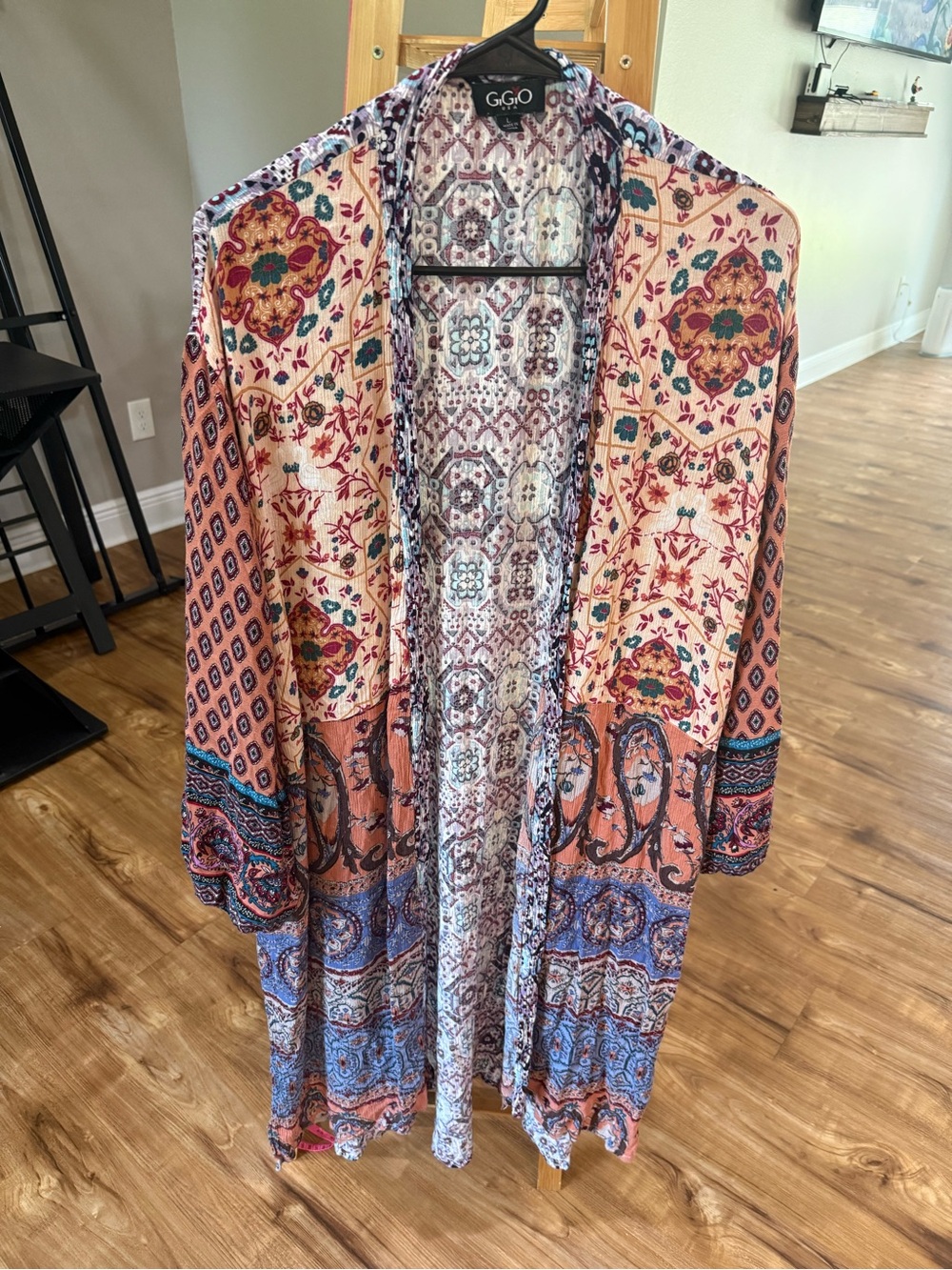 GiGiO Floral Open-Front Kimono - Size L
